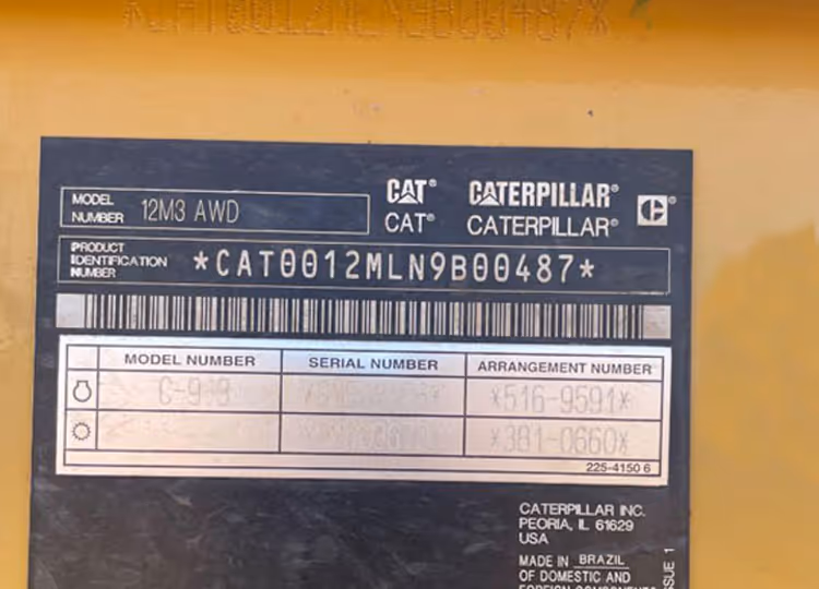 Caterpillar 12M3AWD N9B00487