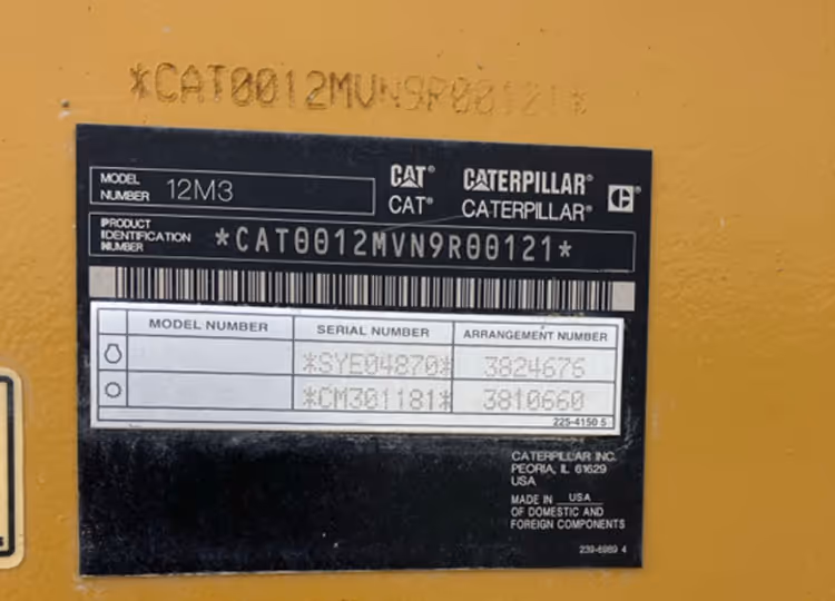 Caterpillar 12M3 N9R00121