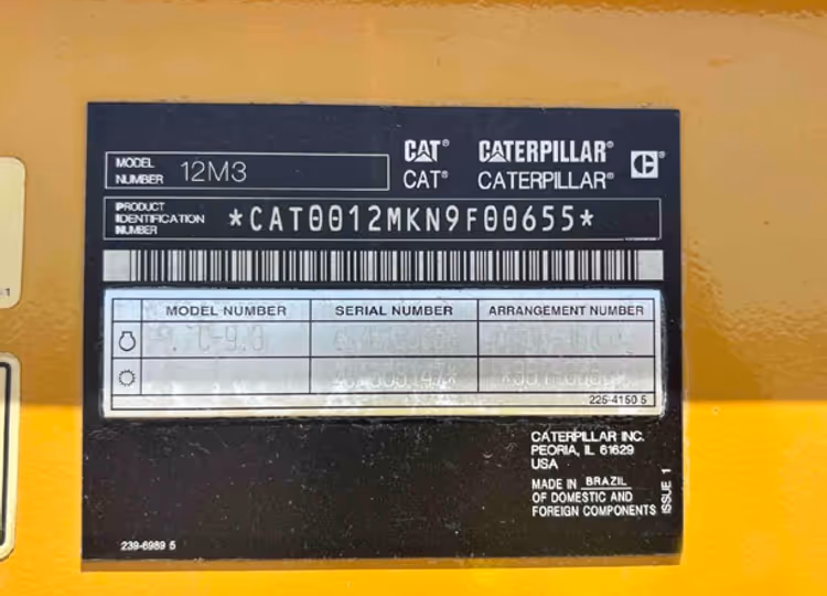 Caterpillar 12M3 N9F00655