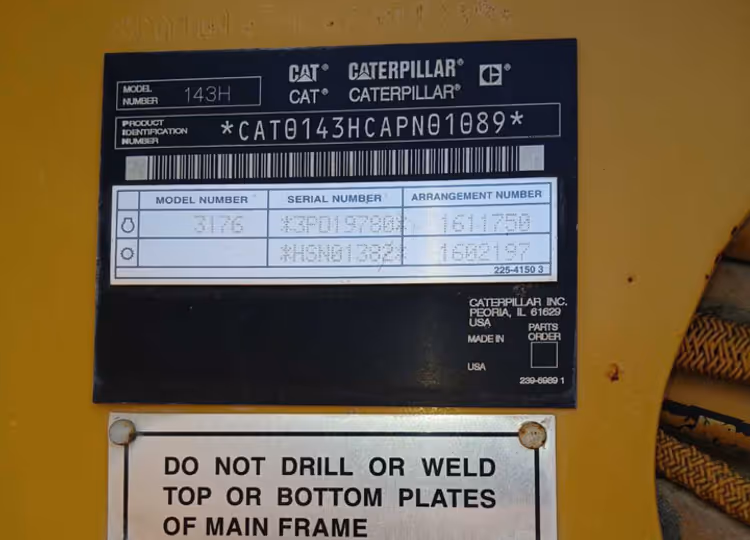 Caterpillar 143H APN01089