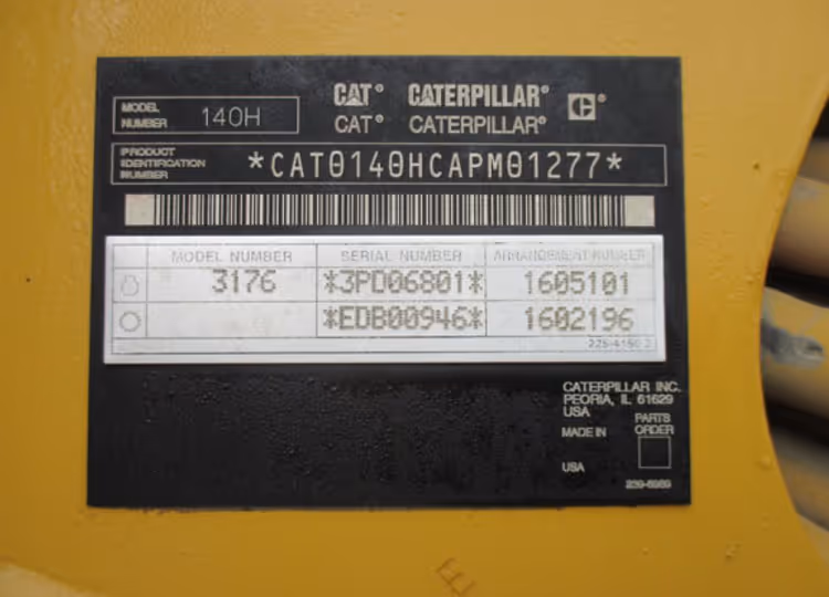 Cat 140H APM01277